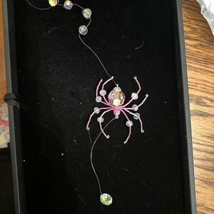 Pink Beaded Spider Ornament